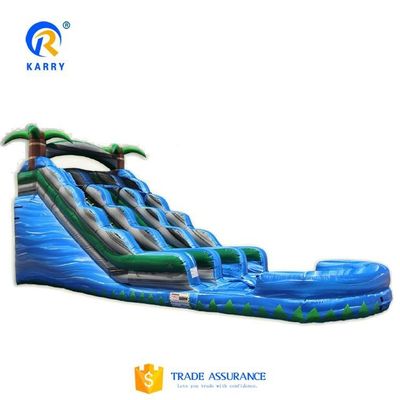 Diseño de árboles de palma inflables tobogán de agua para el patio de recreo de 15 pies grado comercial