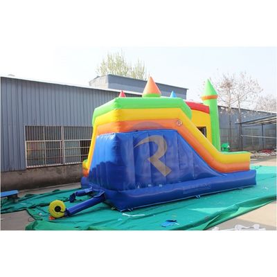 Unisex Inflatable Bouncer Slide Combo Castillo de colores Casa de rebote para la fiesta al aire libre