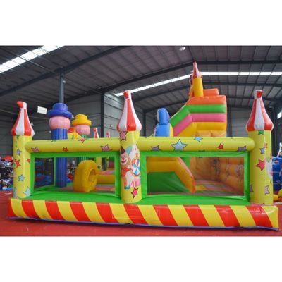 OEM aceptado Clown Wizard Castillo de salto de deslizamiento Combo Casa de salto inflable con deslizamiento