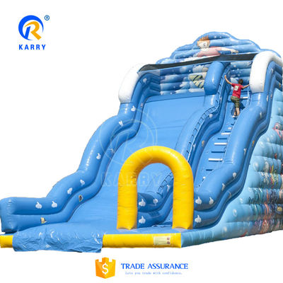 Deslizamiento de agua inflables estimulantes para adultos y niños Gran deslizamiento de salto comercial