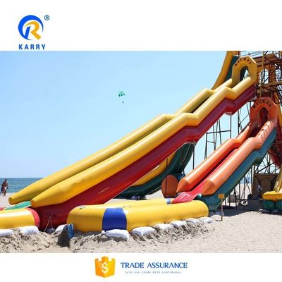0.55mm PVC Accesorios de hilo de lonas Incluido Gran tobogán de yate inflable con piscina