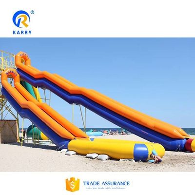 0.55mm PVC Accesorios de hilo de lonas Incluido Gran tobogán de yate inflable con piscina