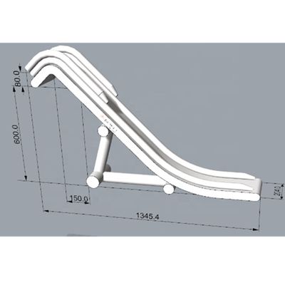 0.55mm PVC Accesorios de hilo de lonas Incluido Gran tobogán de yate inflable con piscina