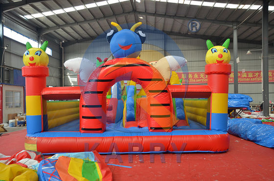 EN71/CE Certificado Gran castillo saltante Insecto paraíso Casa de rebote para parque de recreo