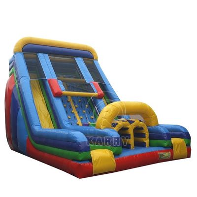 Juego competitivo de escalada en roca para niños doble tobogán tobogán de agua inflable para niños