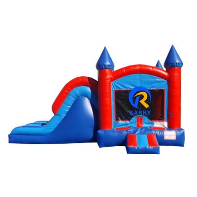 Diseño de una combinación de salpicadores inflables con dos toboganes de agua y transporte marítimo / aéreo en piscina