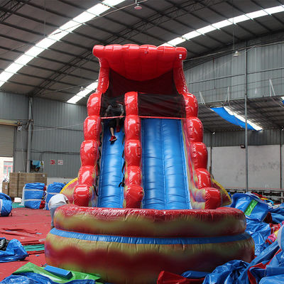 Centro de juego de toboganes de agua inflables para niños certificados EN71/EN14960/CE para exteriores