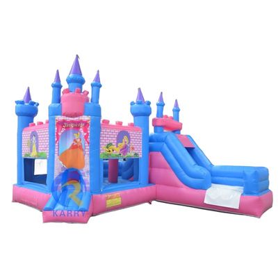 Salto del castillo de la fiesta de la princesa salpicador inflable Moonwalk para entretenimiento activo