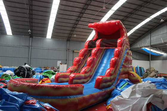 Centro de juego de toboganes de agua inflables para niños certificados EN71/EN14960/CE para exteriores