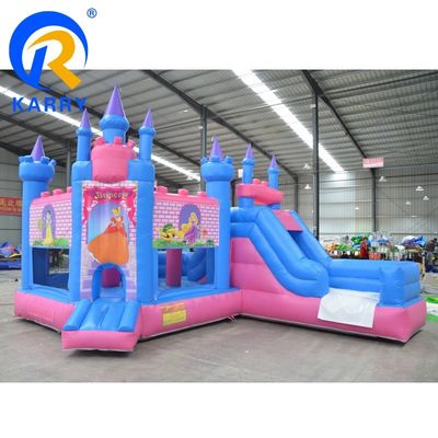Salto del castillo de la fiesta de la princesa salpicador inflable Moonwalk para entretenimiento activo