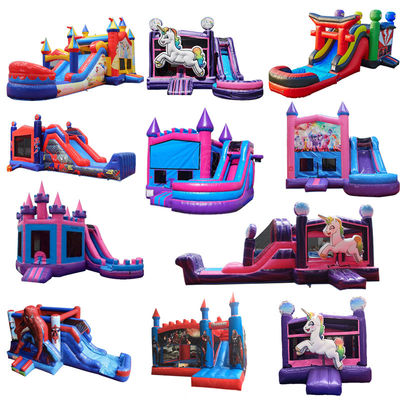 Centro de juego de toboganes de agua inflables para niños certificados EN71/EN14960/CE para exteriores