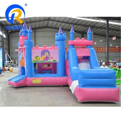 Salto del castillo de la fiesta de la princesa salpicador inflable Moonwalk para entretenimiento activo