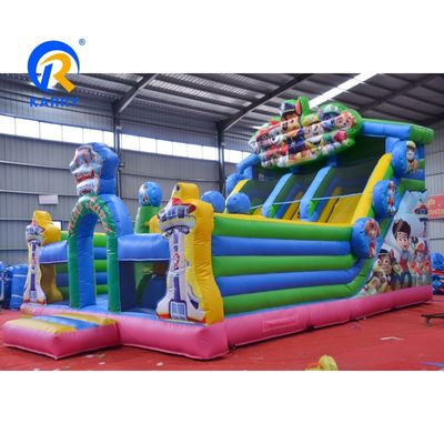 Kit de soplador y reparación incluido Patrulla de perros con patas Parque temático Combo Castillo Bouncer inflable