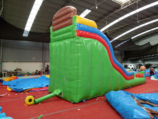 Juegos deportivos de baloncesto inflables comerciales, tobogán de piscina de agua para niños y adultos