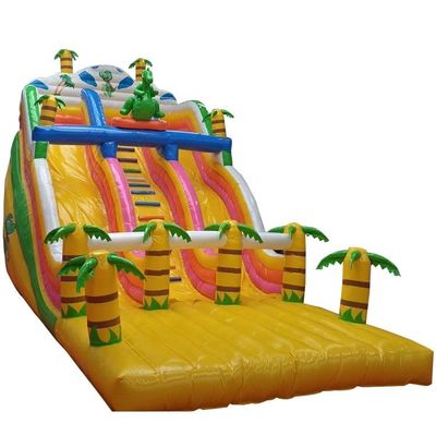 Parque de diversiones comercial Desarrollo de toboganes acuáticos Selva tropical inflable con casa de rebote