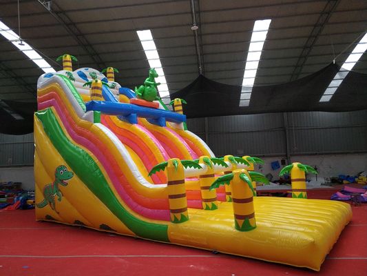 Parque de diversiones comercial Desarrollo de toboganes acuáticos Selva tropical inflable con casa de rebote