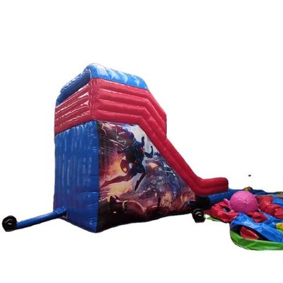 Platón material de lonas de PVC características gran hombre araña bouncer inflable tobogán seco