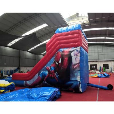 Platón material de lonas de PVC características gran hombre araña bouncer inflable tobogán seco