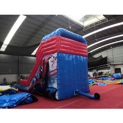Platón material de lonas de PVC características gran hombre araña bouncer inflable tobogán seco
