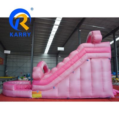 Deslizador de agua portátil rosa puro inflable con piscina Casa de salto Salto Castillo de salto
