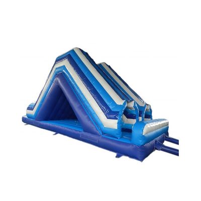 Deslizamiento inflable de agua en interiores con doble carril grande y piscina combinada húmeda