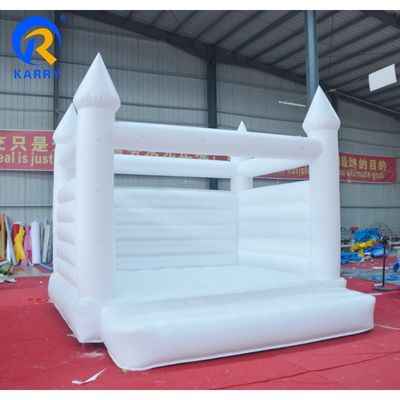 Casa de salto inflable blanca de grado comercial para la fiesta de bodas de niños pequeños Material de PVC