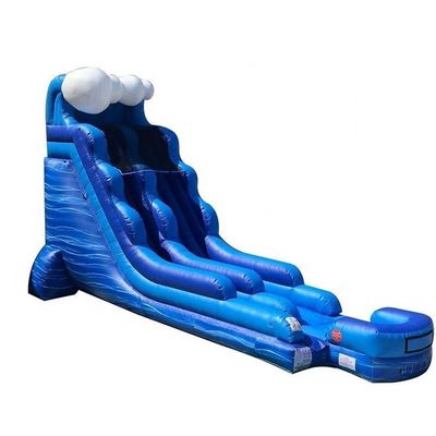 EN14960 Certificado Unisex Blue Slip And Slide Gran tobogán de agua inflable comercial