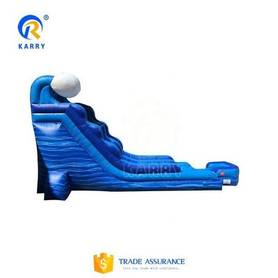 EN14960 Certificado Unisex Blue Slip And Slide Gran tobogán de agua inflable comercial