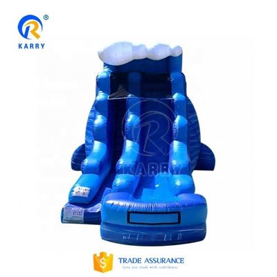 EN14960 Certificado Unisex Blue Slip And Slide Gran tobogán de agua inflable comercial