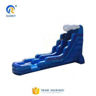 EN14960 Certificado Unisex Blue Slip And Slide Gran tobogán de agua inflable comercial