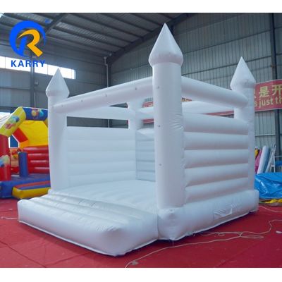 Características PORTABLE Blanco Inflable Castillo de Bounce de la Boda para necesidades personalizadas