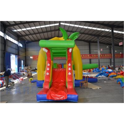 Deslizador inflables para niños Combo Pequeña jungla Castillo de cocodrilos con deslizador divertido