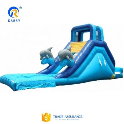 Salto de agua del castillo de Bouncy Crocodile Creek Piscina de agua inflable y salto en toboganes Castillo