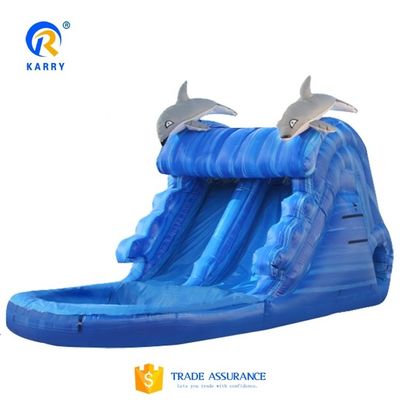 Salto de agua del castillo de Bouncy Crocodile Creek Piscina de agua inflable y salto en toboganes Castillo