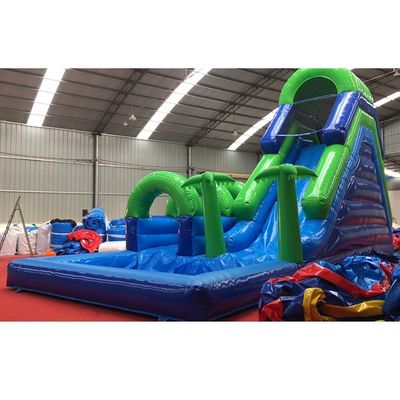 5*11*6m Deslizador de agua inflable Combinado con piscina y escalera
