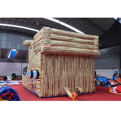 Gran tobogán pirata inflable popular de alquiler tobogán acuático con castillo de salto