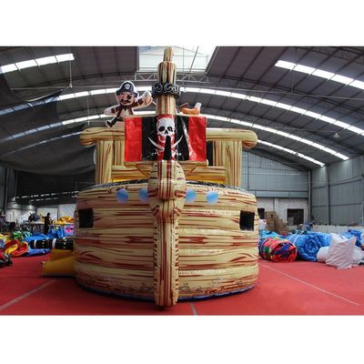 Gran tobogán pirata inflable popular de alquiler tobogán acuático con castillo de salto