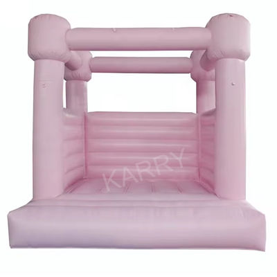 Género Unisexo Portátil de boda personalizada rosa Inflable castillo de rebote niño portero