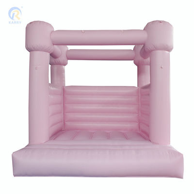 Género Unisexo Portátil de boda personalizada rosa Inflable castillo de rebote niño portero