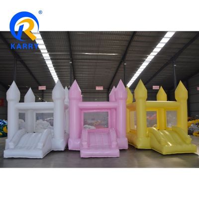 Género Unisexo Portátil de boda personalizada rosa Inflable castillo de rebote niño portero