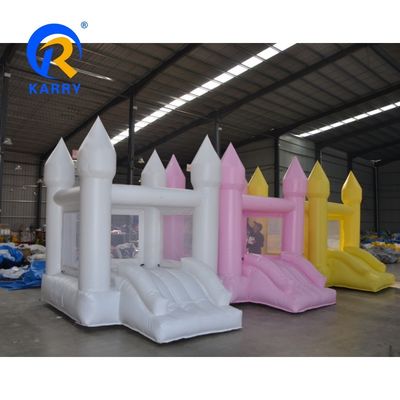 Género Unisexo Portátil de boda personalizada rosa Inflable castillo de rebote niño portero