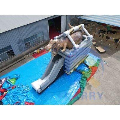 Unisex Niños Parque de juegos al aire libre Inflable castillo de salto castillo de dinosaurios con tobogán