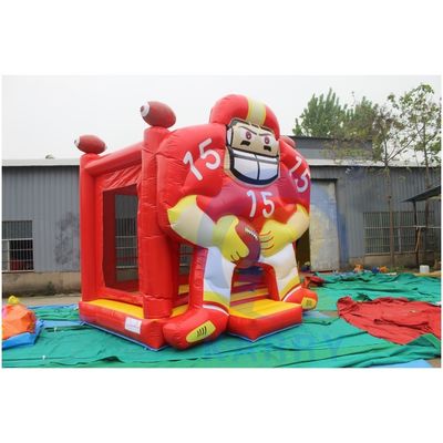 EN71/CE Salto de castillo inflable certificado para niños Alquiler de fiestas de portero de fútbol