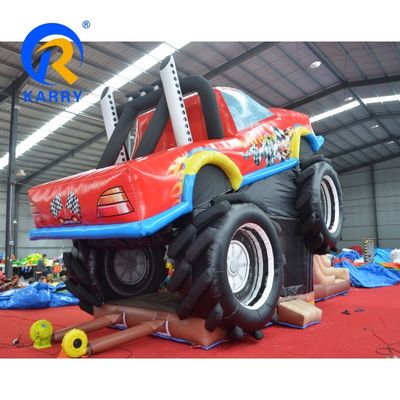 5-10 pasajeros PVC camión loco deslizador inflable Combo aceptable material OEM
