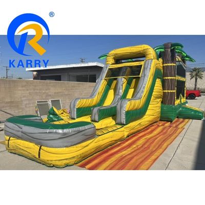 Gran palma personalizable con piscina de aire y soplador incluido