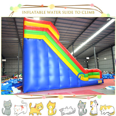 Acorde el peso real deslizamiento de agua inflable con piscina Combinado Obstáculo doble carril