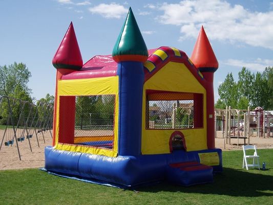 Parque acuático de verano unisex Casa de salto inflable con juego de castillo de deslizamiento y salto