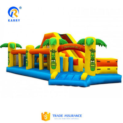 Capacidad máxima 100-500 kg Deslizamiento comercial largo con piscina Deslizamiento de agua inflable perfecto