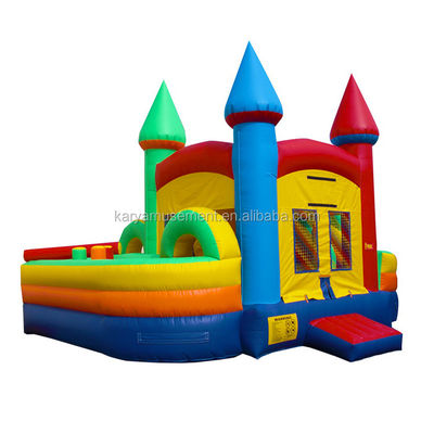Casa de rebote inflable personalizada con deslizador y soplador de aire para equipos de alquiler de fiestas