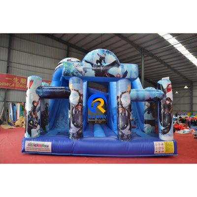 Deslizador de doble carril inflable comercial con Blower Dragon Bouncer y combinación de deslizadores